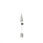 Lübech Living Sanded Cone om Wood Base White højde 32 cm - Fransenhome